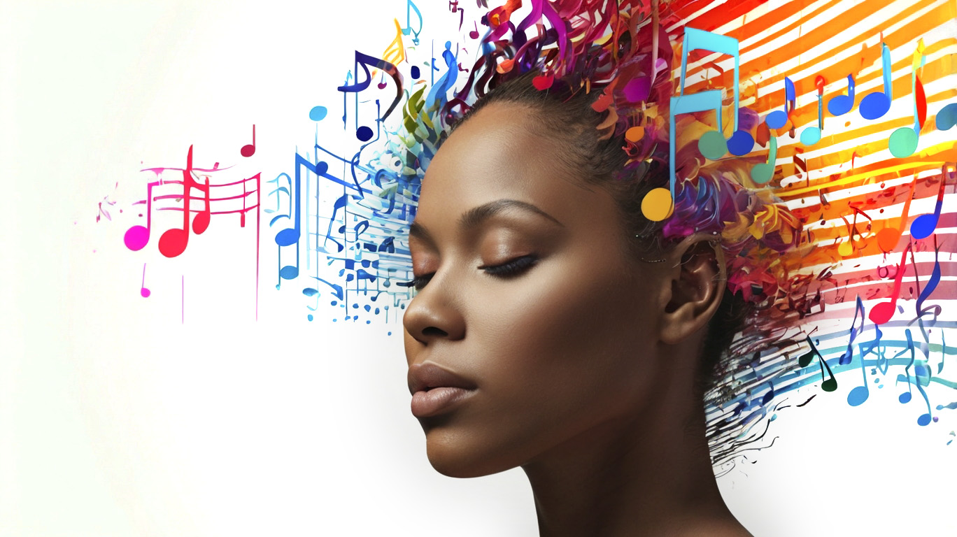 MusicTherapy Pevka z glasbenimi simboli