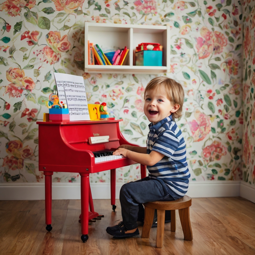 Leonardo_Kino_XL_5_years_old_child_singing_with_a_small_toy_pi_1